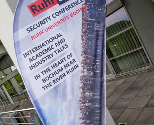 RuhrSec Aufsteller am Veranstaltungsort